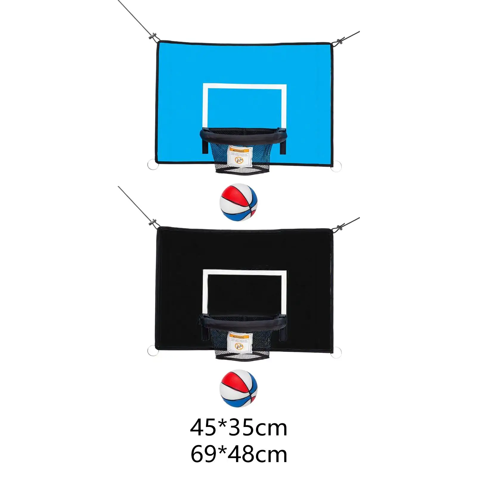 

Basketball Hoop Attachment for Trampolines Universal Baseboard with Ball