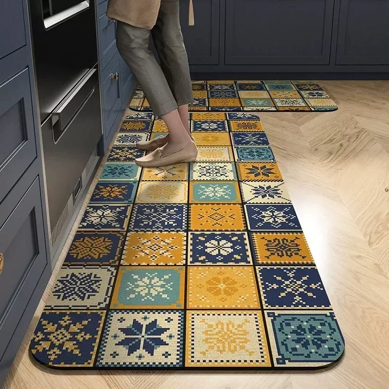 XQKXHZ Alfombra Cocina Antideslizante,Alfombras De Cocina De Diferentes  Especias Y Hierbas Alfombra De Suelo para Pasillo Lavable Absorbente  Felpudo De Entrada Alfombras Baño,2,60x90cm/24 x35 : : Hogar y  cocina