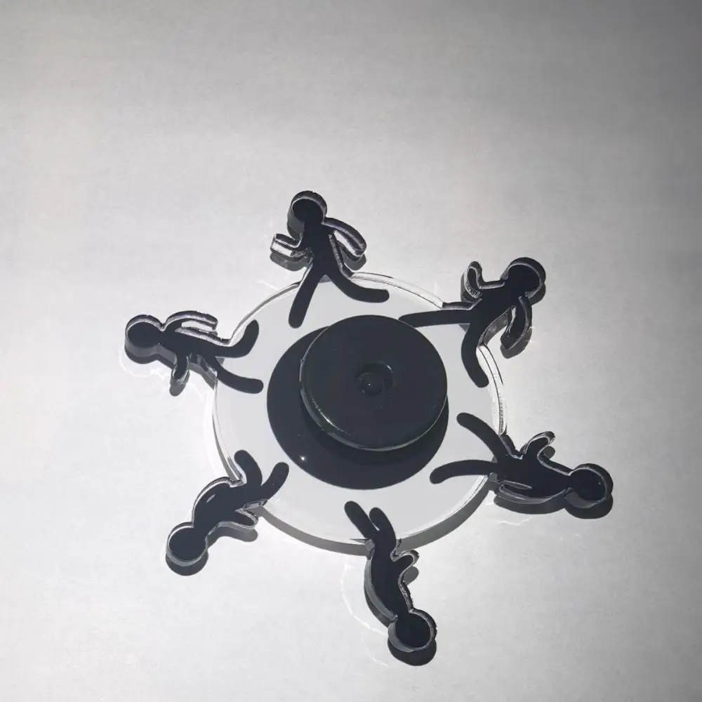 2pcs Walking Finger Tip Stick Man Finger Spinner Metal Zinc Alloy Fidget Spinner Handicraft Funny Hand Spinning Adults Gift