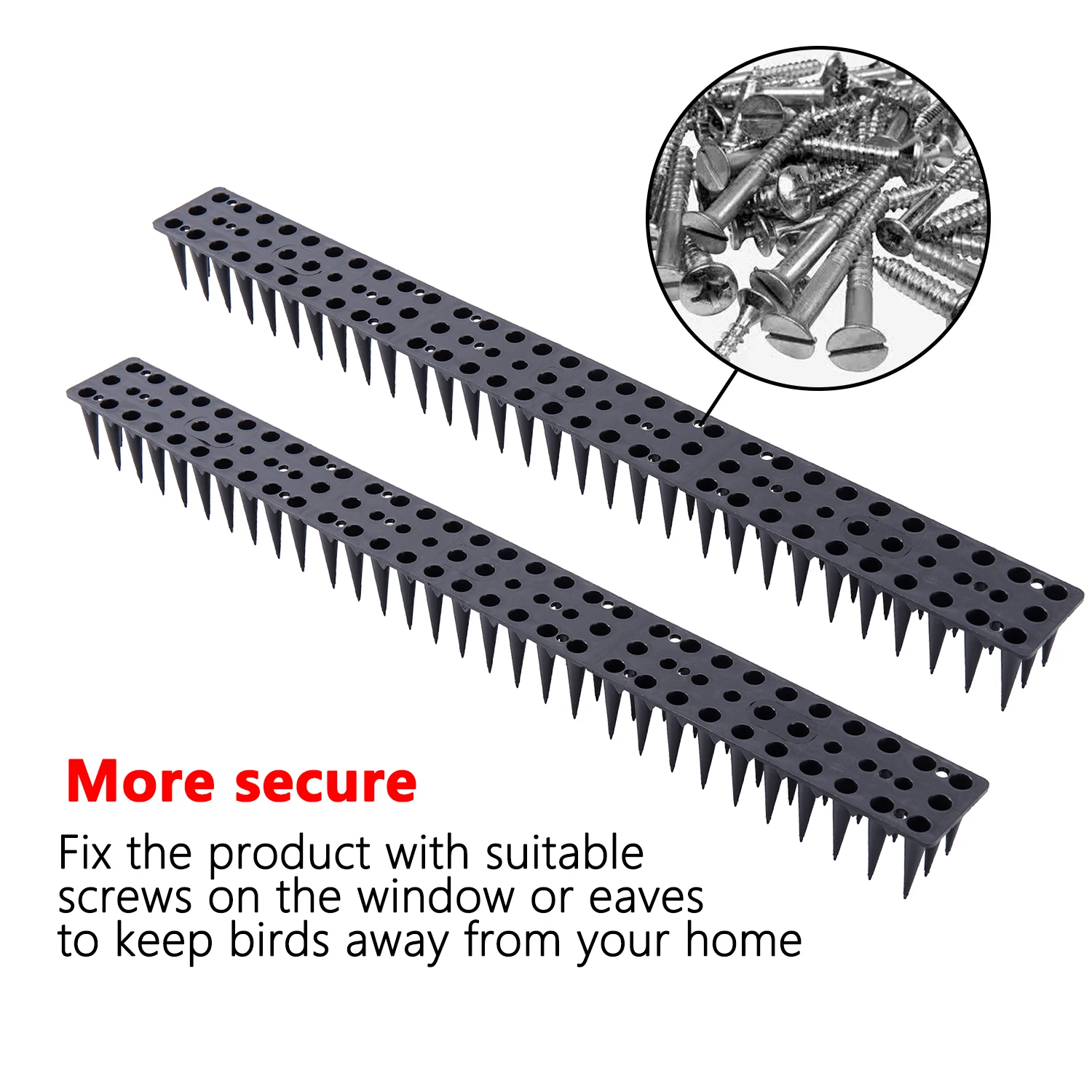 Eco-Friendly Bird Deterrent Plastic Spikes - Pack of 10