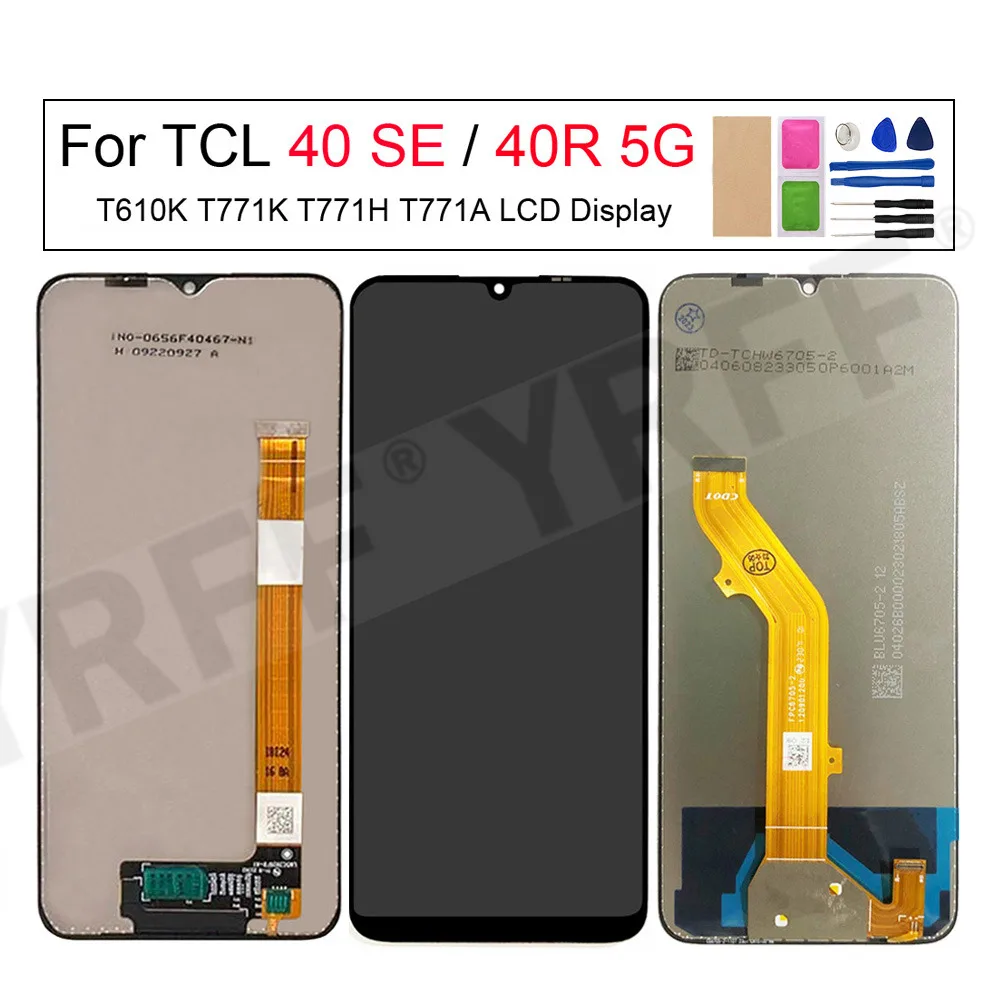 Per Tcl 40 Se T610K Display Lcd Per Tcl 40R 5G T771H T771K T771A Sostituzione Dello Schermo Lcd Touch Screen Digitizer Assembly