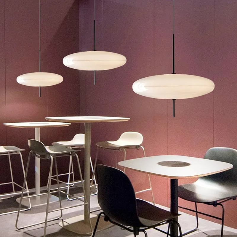 Modern Flying Saucer Pendant Lights LED Minimalist Black White Hanging Lamps Restaurant Study Living Rooms Bedroom Bar Home Lamp pendant lights pendant lamp