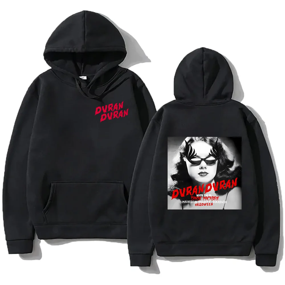 80s Retro Classic Hoodies Duran Duran Dance Macaber Halloween Graphic Printing Sweatshirts Punk Music Fans High Street Pullovers 2