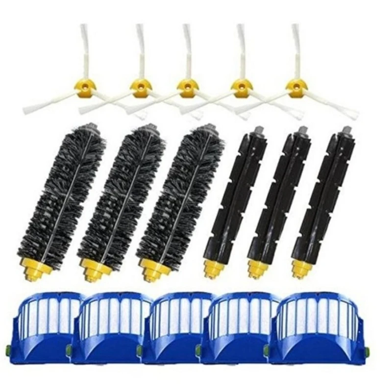 

Vacuum Cleaner Filter Main Roller Brush Side Brushes Replacement for Dropship