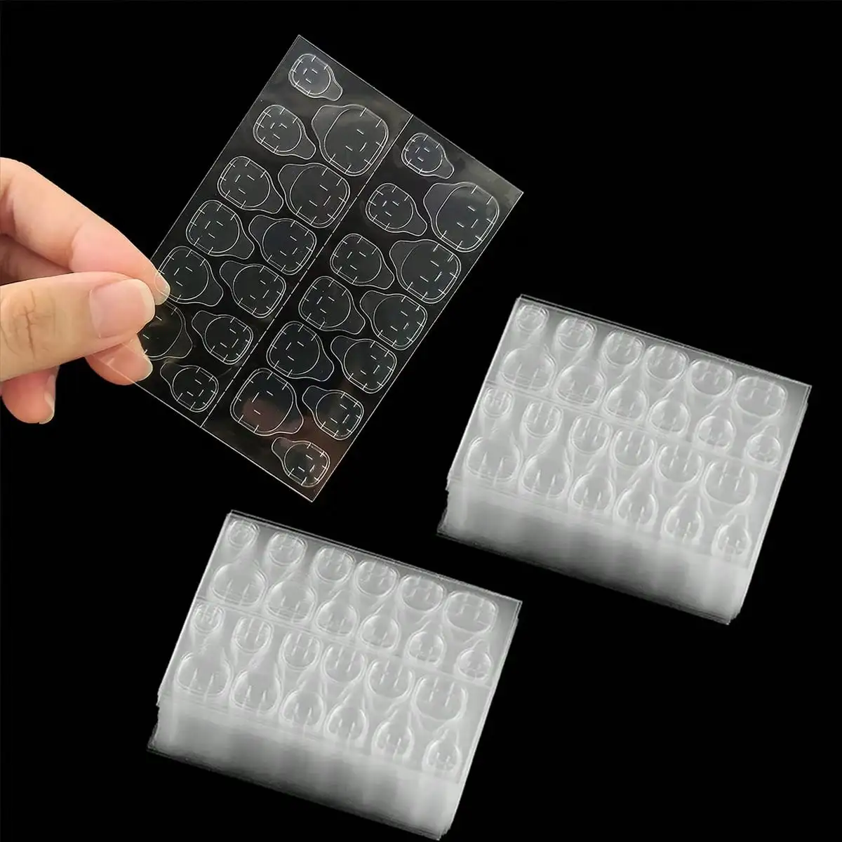 

1200pcs (50 Sheets) Double Side Gel Nail Glue for Press On Nails