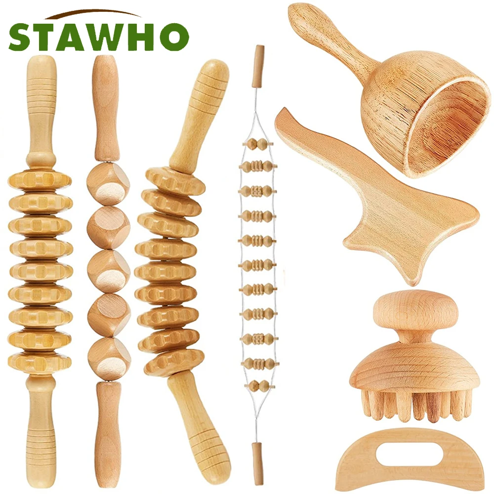 1pcs Wood Therapy Massage Tools,wooden Therapy Tools For Body Muscle