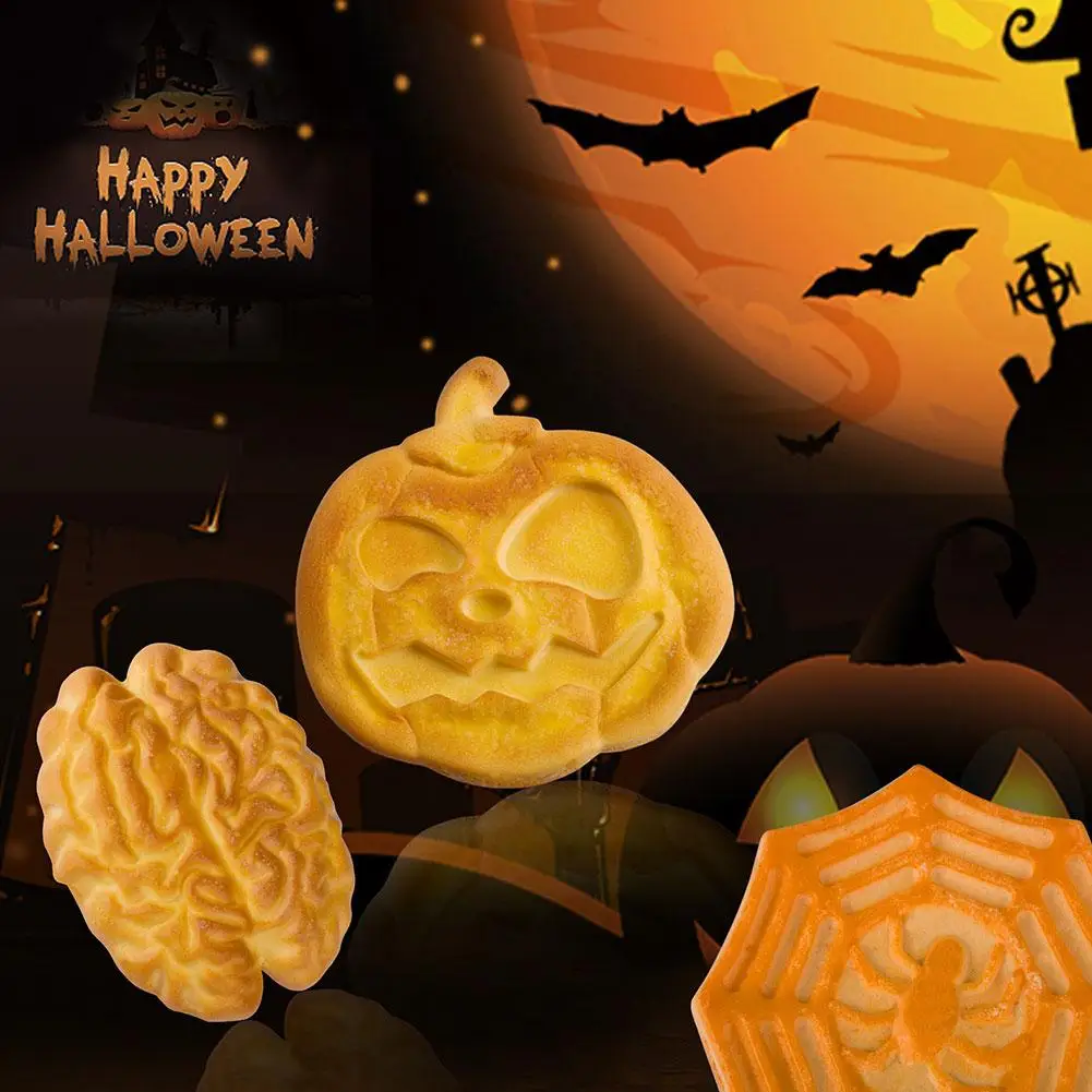 

Harvest Halloween Silicone Pumpkin Witch Ghost Silicone Chocolate DIY Ice Mould Decor Cake Fondant Tray Candy Mold U4D0