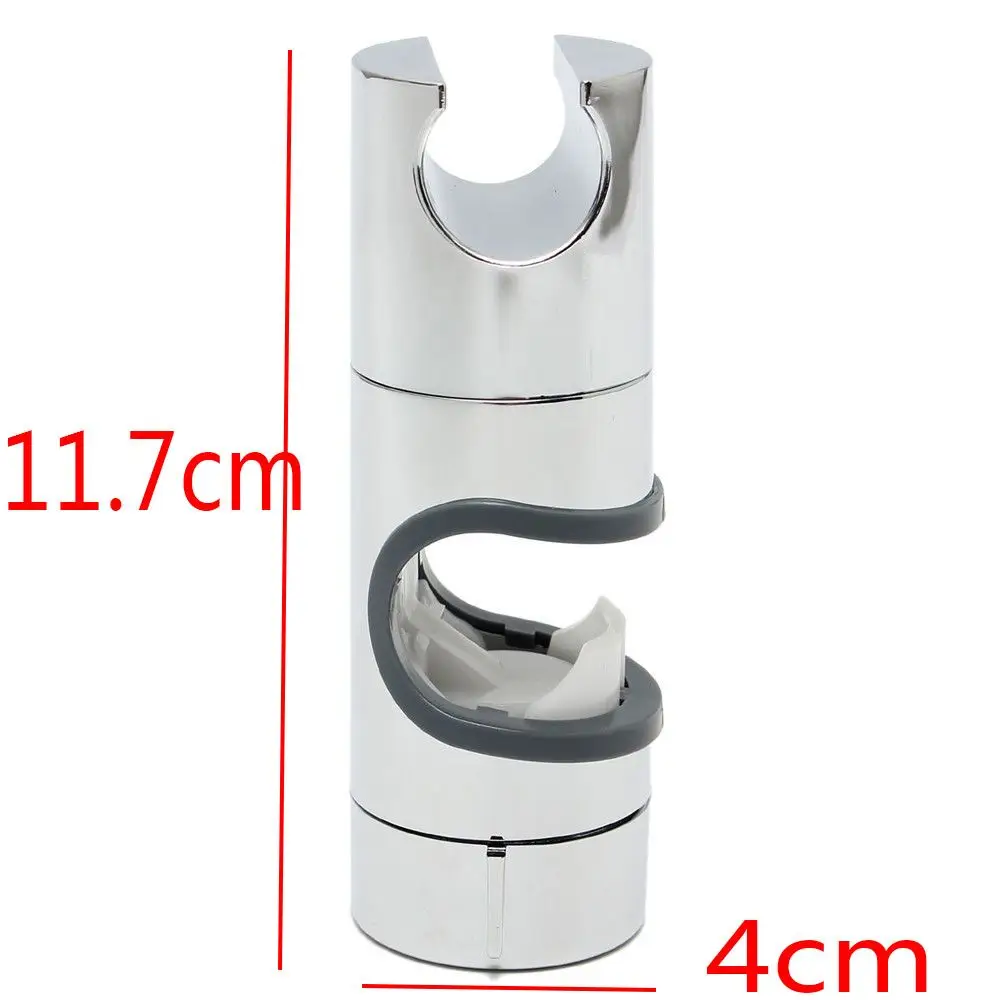 Adjustable Shower Head Holder ABS Chrome Shower Rail Head Slider Holder Base Bracket Up-down Slide Clamp