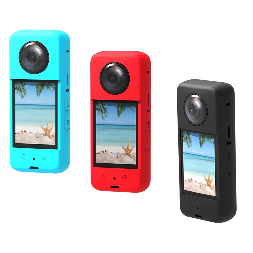실리콘 보호 쉘 스크래치 방지 방수 바디 보호 커버, 액션 카메라 액세서리, Insta360 X3 용 소프트 바디 케이스