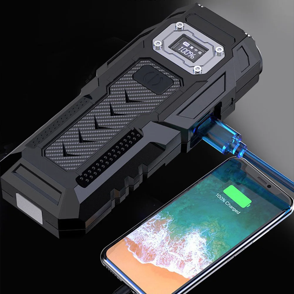 Description Picture 5 of itemCOB LED Flashlight 500 Lumens Flash Light USB Rechargeable Handheld Flashlight with Power Display for Camping Outdoors Emergency