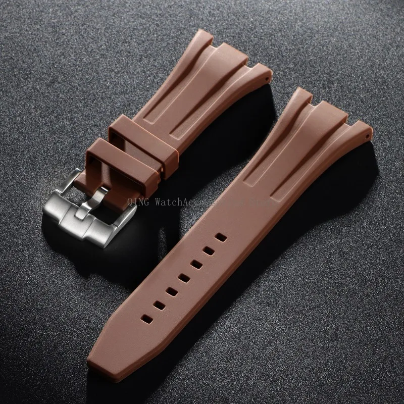 Premium Soft Silicone Rubber Watch Band - Men's Sports Diving Strap in Multiple Widths