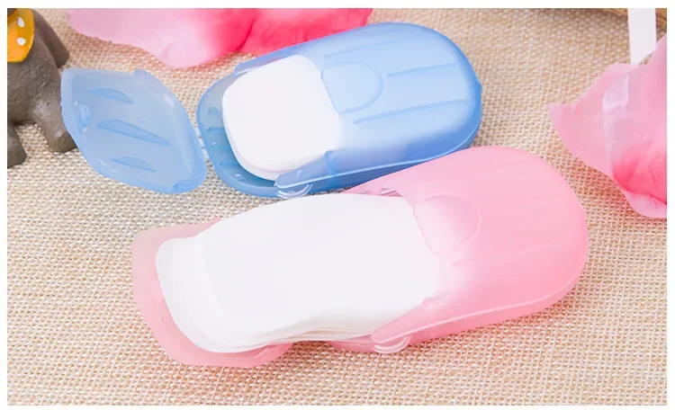 Description Picture 6 of item1/4/6pcs Portable Soap Paper Disposable Soap Paper Flakes Washing Cleaning Hand for Kitchen Toilet Outdoor Travel Camping Hiking
