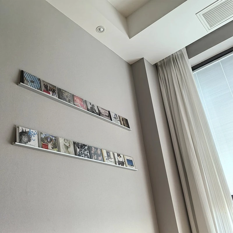 대용량 벽걸이형 CD 랙, 바이닐 레코드 및 앨범 디스플레이 선반, 거실 및 사무실용 공간 절약형 수납 정리함