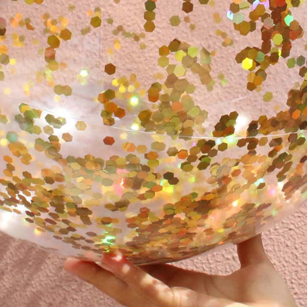 

LIOOBO Transparent Sequin Summer Funny Water Fun Play Beach Pool Party Favor for Kids Children ( Golden )
