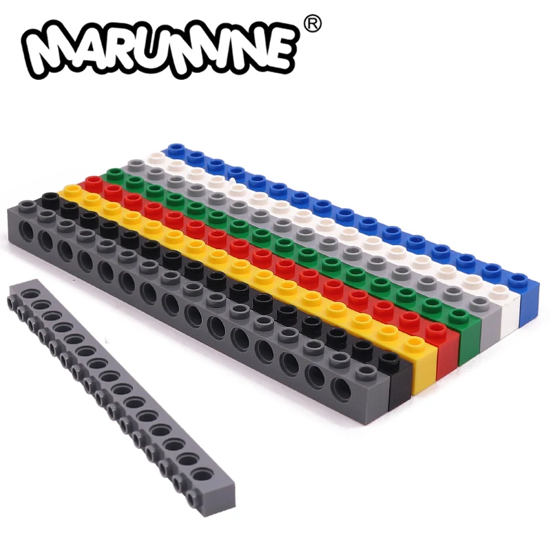 Bricks MARUMINE 3703 1x16 Thick Connecting Rod with Holes MOC Parts Construction Robotics Mechatronics Accessories 10PCS Block building block toys building block toy building block accessories