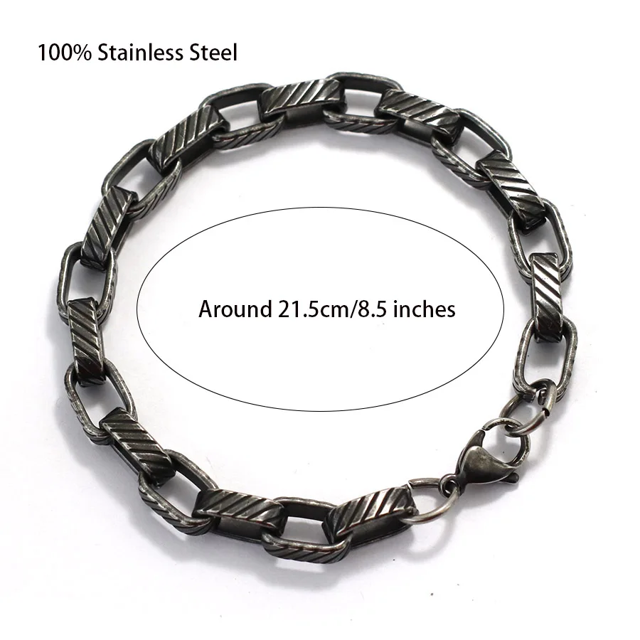 Stainless Steel Chain Link Men Bracelet