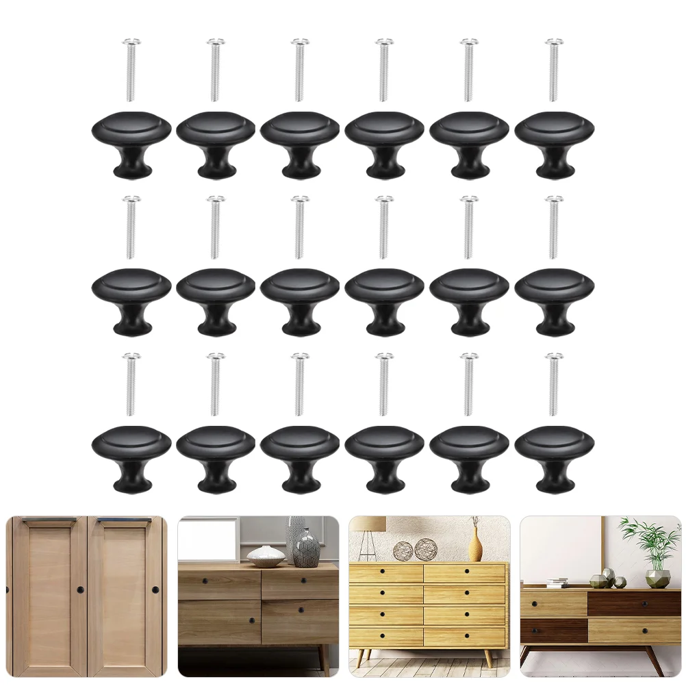 

18 Pcs Drawer Cabinet Handle Pulls for Cabinets Metal Dresser Closet Door Carassosories Head Stainless Steel Bottom Zinc Alloy