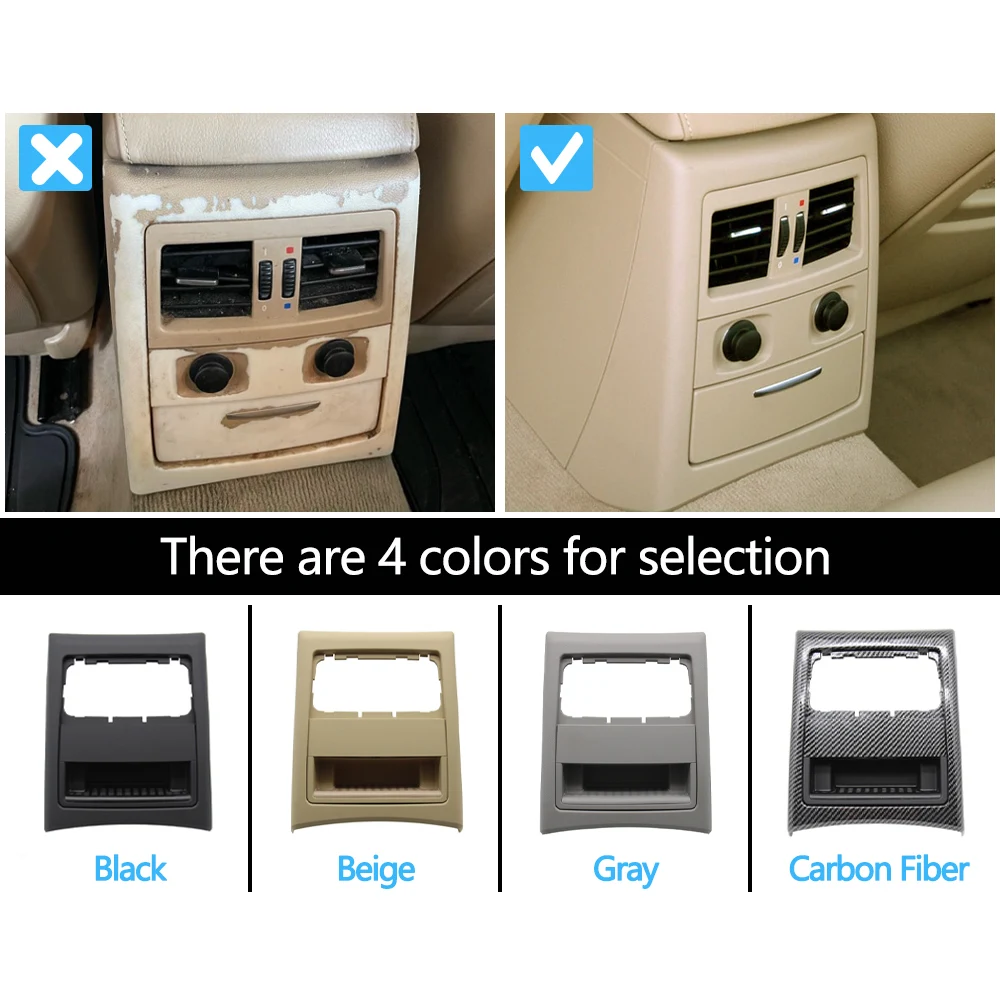 Garnitures Évents Climatisation En Fibre De Carbone Pour BMW Série 3 E90/E92/E93 (2005-2012) - 5 Pièces Autocollantes