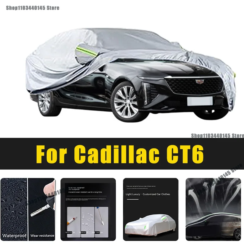 

Full Car Covers Outdoor Sun UV Protection Dust Rain Snow Oxford cover Protective For Cadillac CT6 Accessories