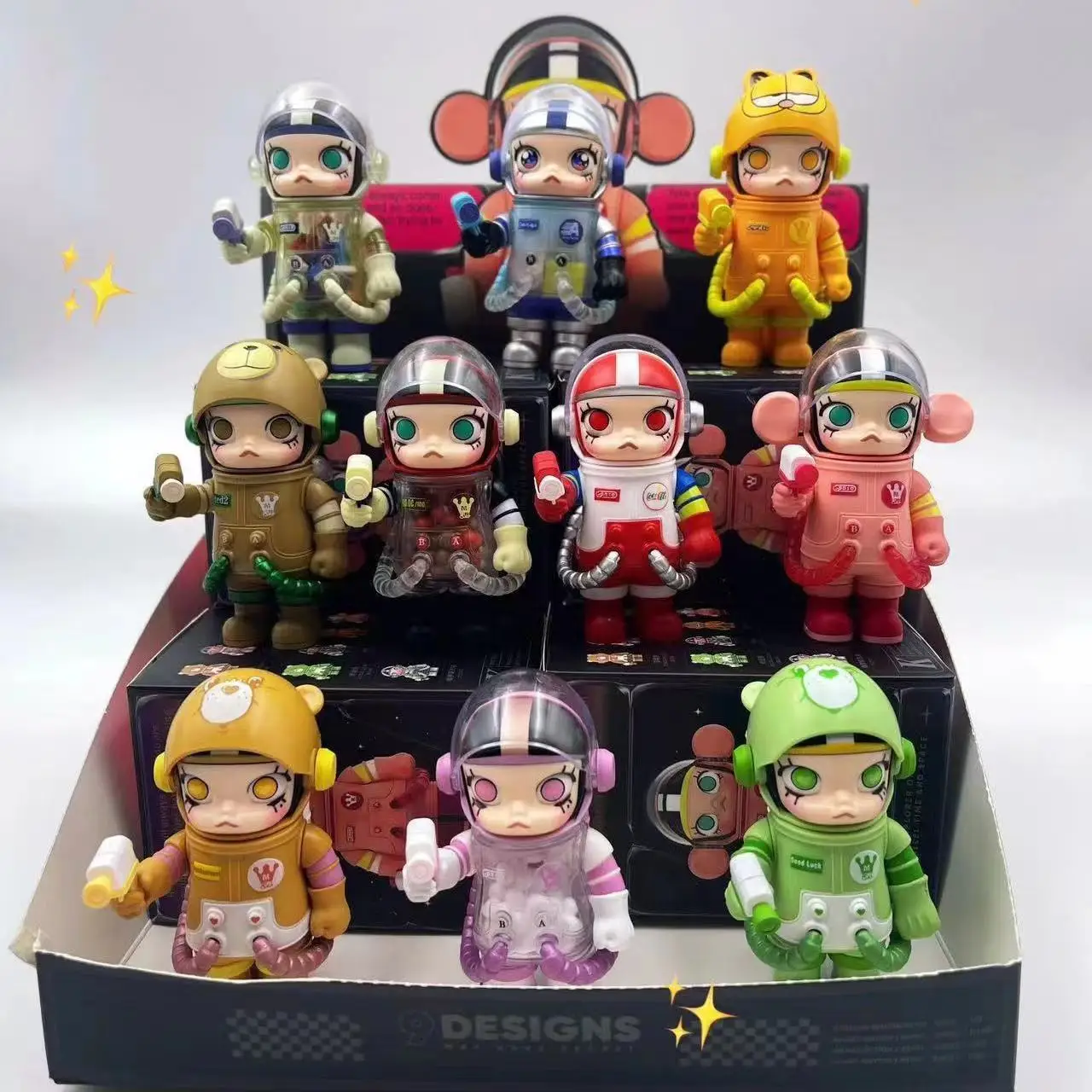 thumbnail image 1 of Jasmine 3rd Generation POPMART POP MART MEGA SPACE MOLLY 100% Anniversary 3 Series Blind Box Gift, 1 of 5