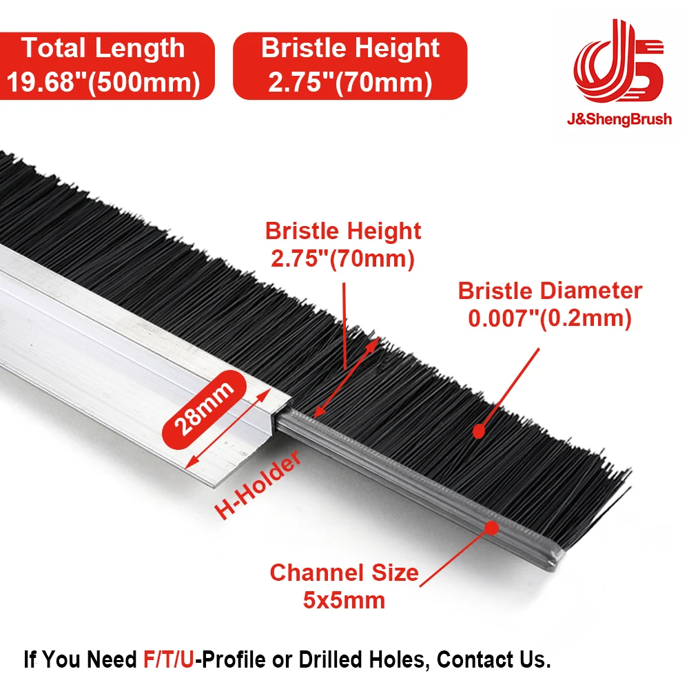 Aluminum Alloy Door & Window Seal Strip Brush - Dustproof & Waterproof Isolation Barrier Accessory
