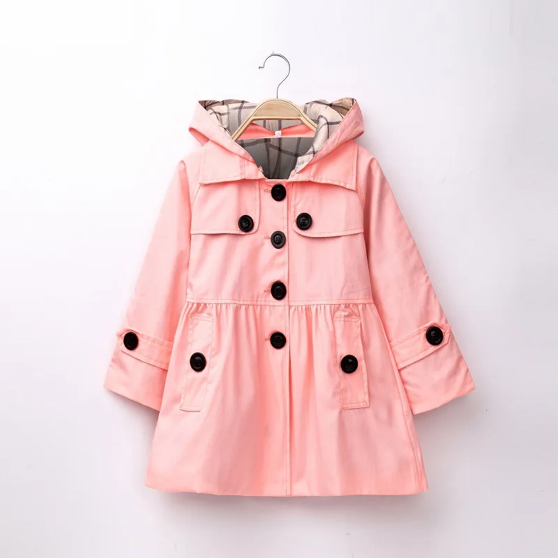 Girls Windbreaker Children's Windbreaker Winter Children's Clothing Girls Casual Outwear Knitted Outwear Kids Jacket Girls Trench Coats Children Raincoats