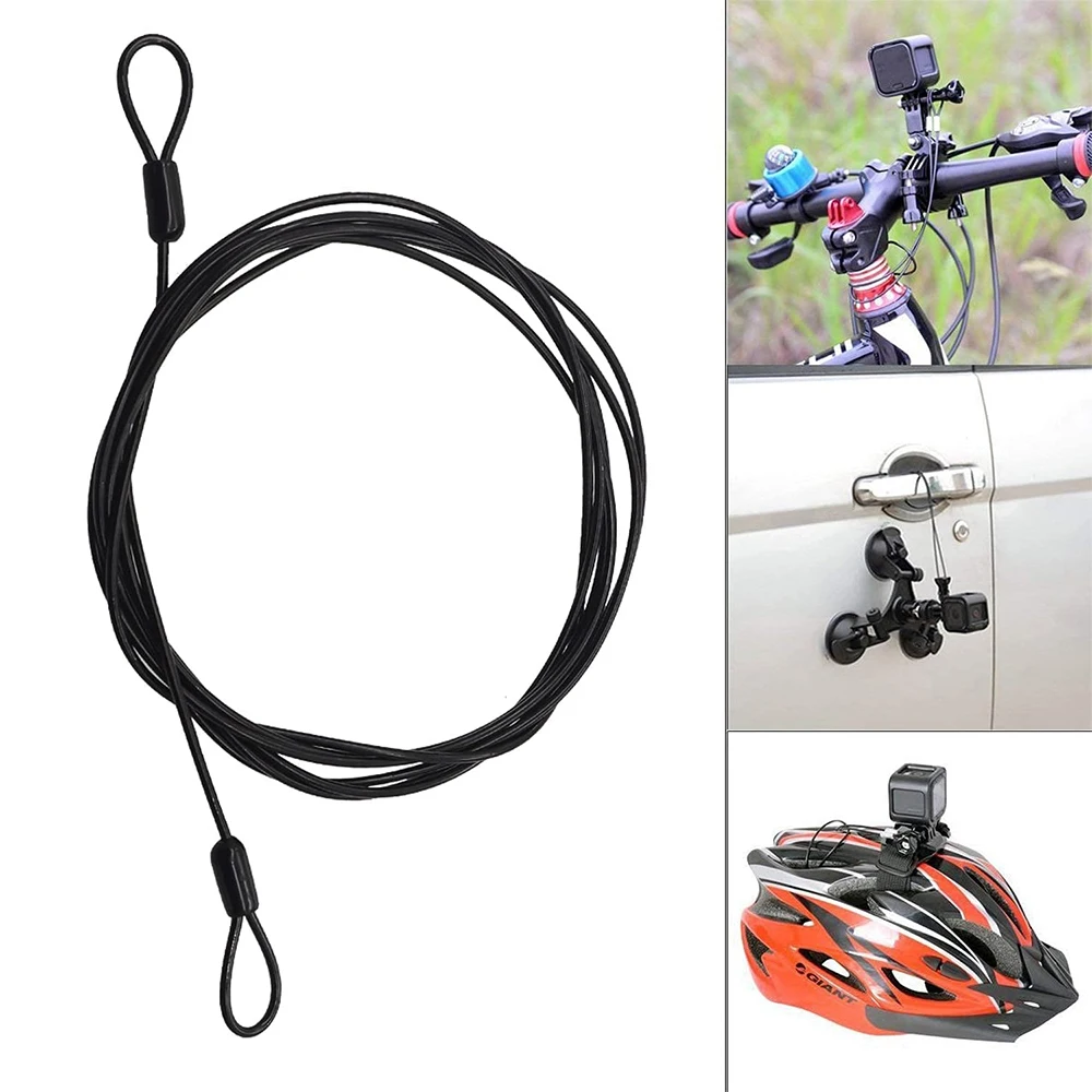 Description Picture 3 of item2mm Stainless Steel Wire Rope PVC Colored Coated Cable With Ring Safety Rope Fixing Hanging Sling Lanyard Bicycle Luggage Lock