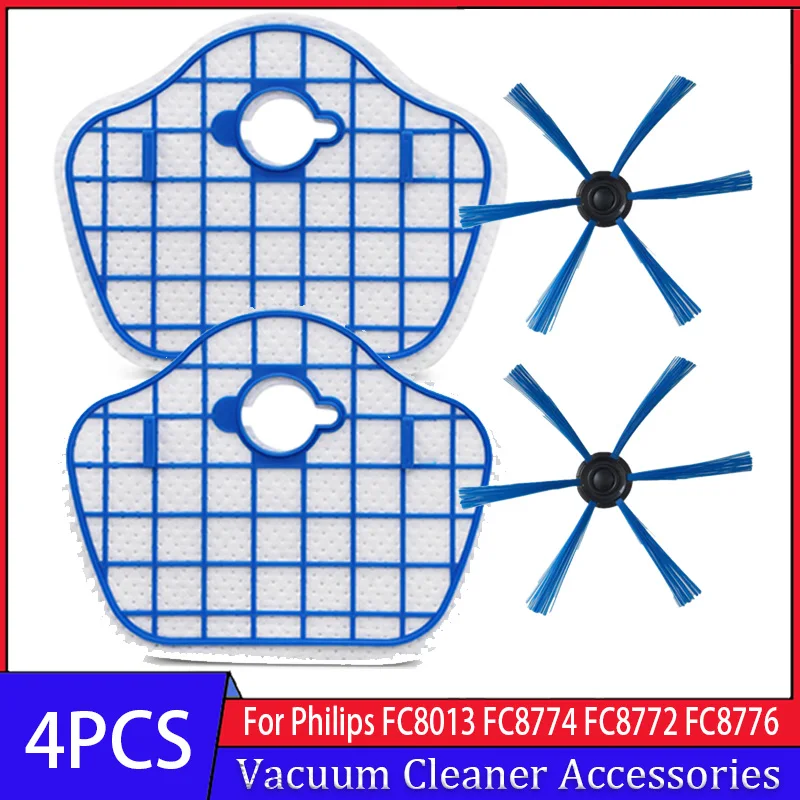Für Philips FC8013 FC8774 FC8772 FC8776 Staubsauger Seitenbürsten Filter Bildschirme Haushaltsgerät Boden Waschen Kehrmaschine