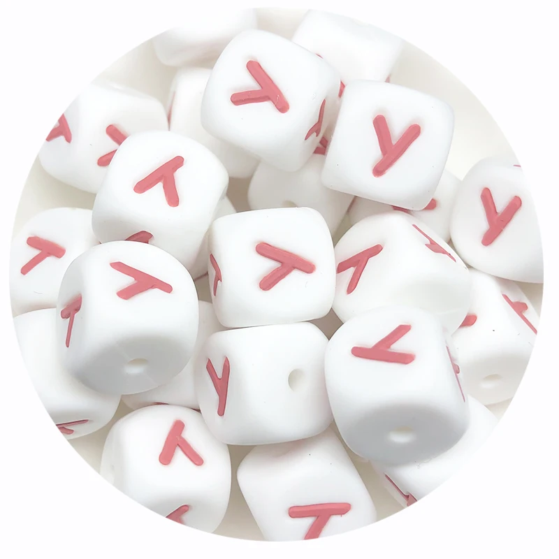 10 Stücke Neue 12mm Baby Silikon Buchstaben Perlen Schnuller Buchstaben Alphabet Perlen Kauen Zahnen Beißringe Pflege Dusche Geschenke BPA freies – Detail 28