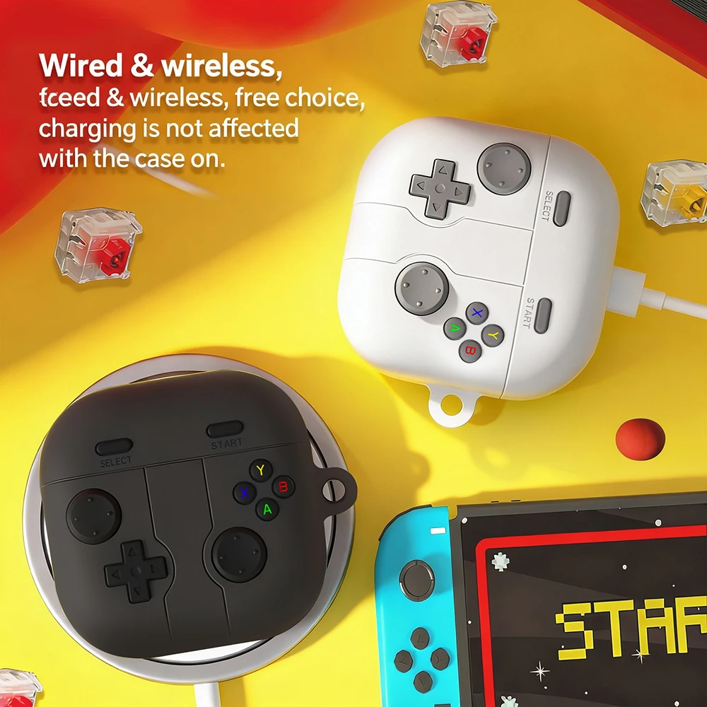 Cute Cartoon 3D Game Controller Silicone Shockproof Earphone Case Cover