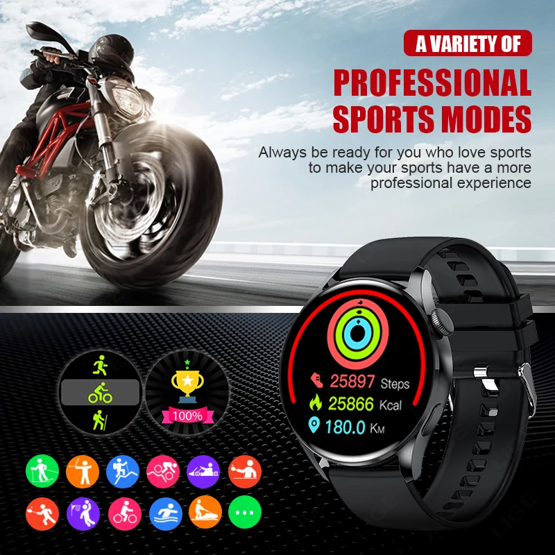 LIGE  NFC ׼  Ʈ ġ,  ȭ,  ƮϽ,  ո ð , IP68  ð