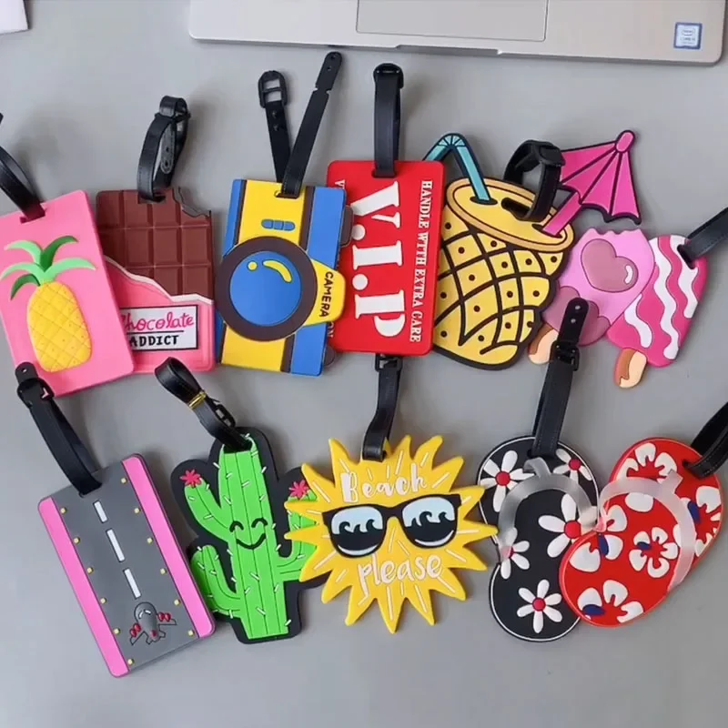 Creative Animal Cartoon Luggage Tag - Silica Gel Suitcase ID Holder with Address Label