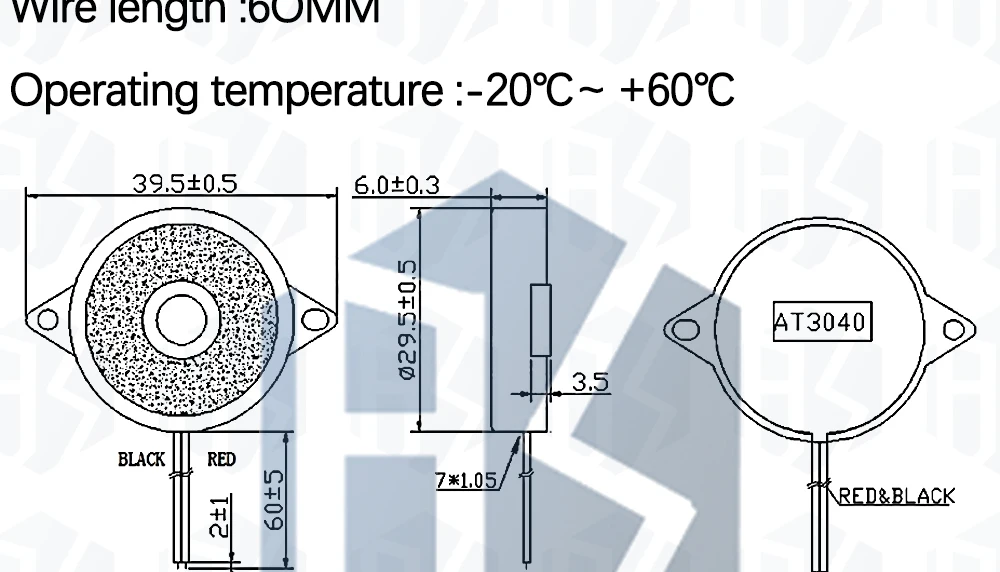 1~20 Stück 30X5,5MM Geschlossenes Piezo-Passiv-Summer-Element mit Kabeln AT3040 – Detail 14