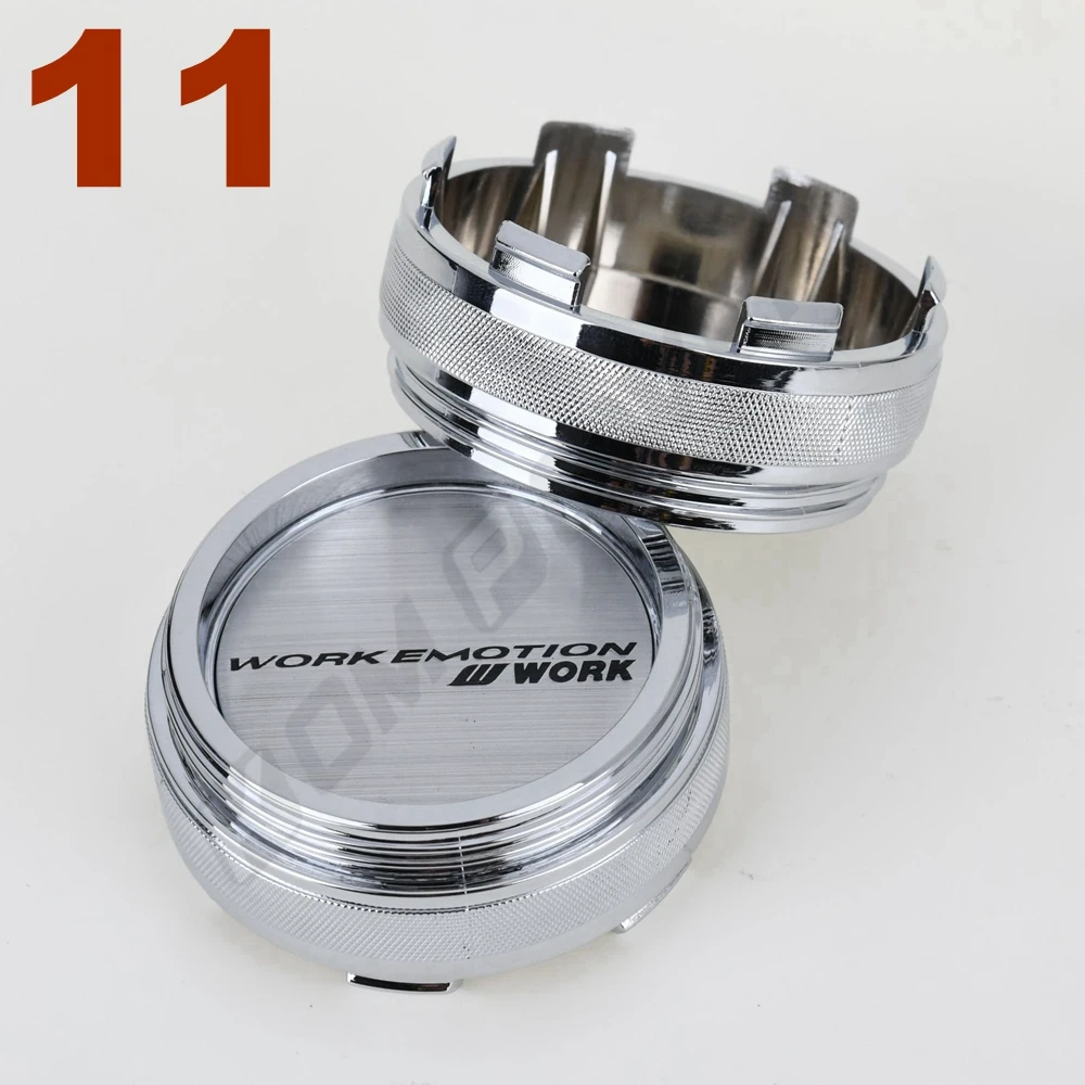 4PCS 61MM OD / 57.5MM ID Sport Rim Cap WORK EMOTION MEISTER VS Sticker Centre Cap Rim Wheel Cover Hubcaps