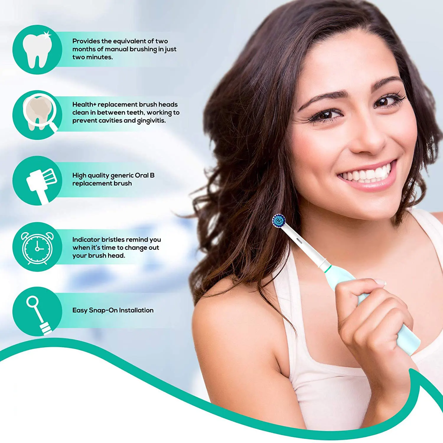 12pcs Replacement Toothbrush Heads For Oral B Braun D12 D16 Junior Vitality D20 D100 D36