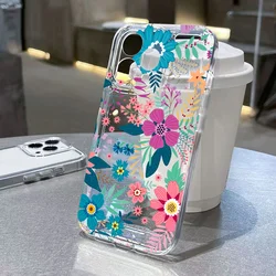Clear Floral Phone Case Cover for Xiaomi 11Lite 5G (T5321)