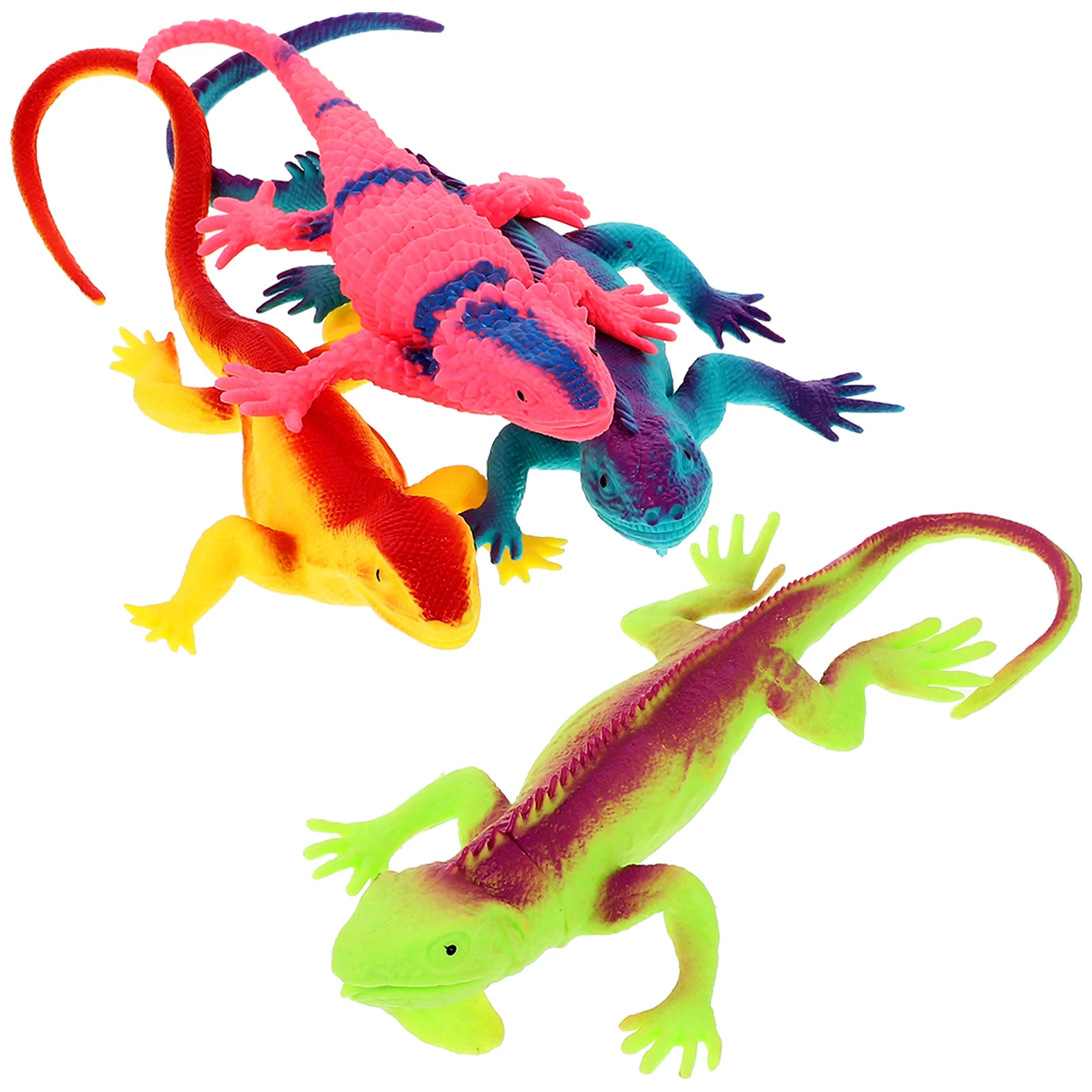 

4 Pcs Artificial Lizard Simulation Model Toy for Kid Childrens Toys Plaything Playthings