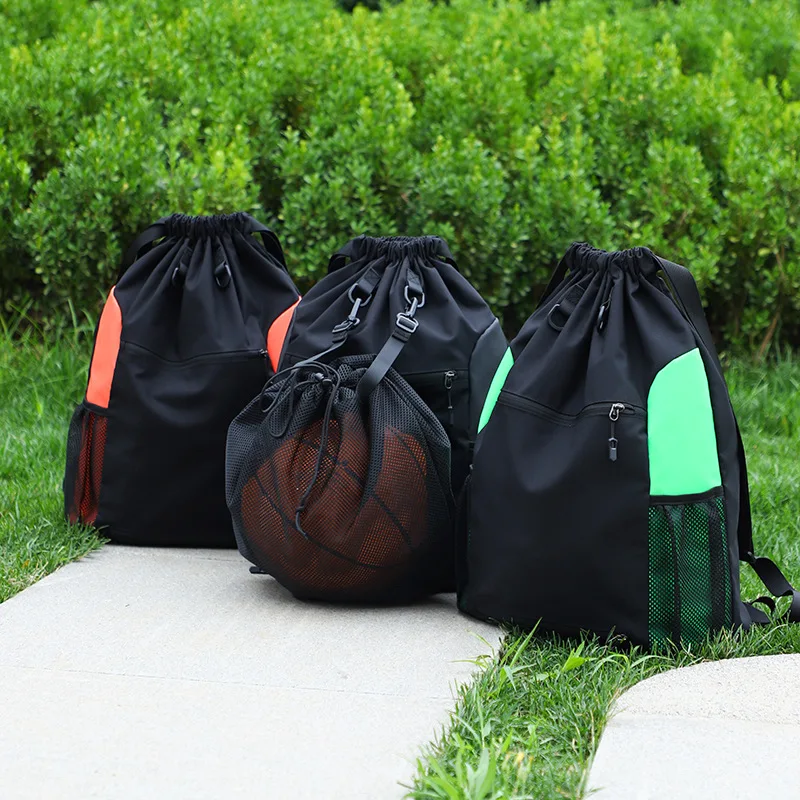 String Backpack Drawstring Bag Travelling Bag Multifunctional High Capacity Waterproof Outdoor Sports For Students Basketball