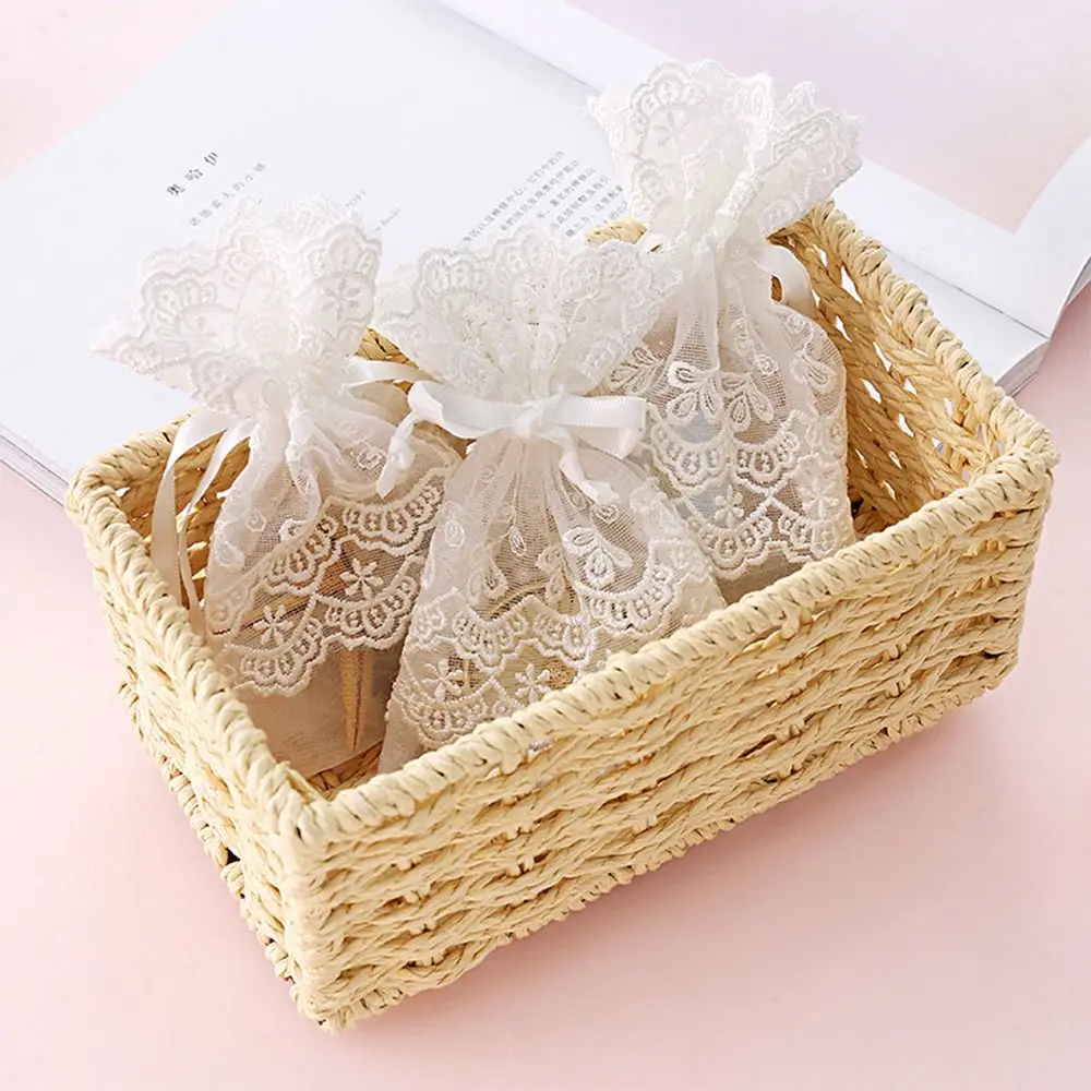 Hochwertige weiße Geschenktüte, Festival-Geschenk, Gaze-Aufbewahrungstasche, Verpackung, Spitzensäcke, Schmuckverpackung – Detail 4