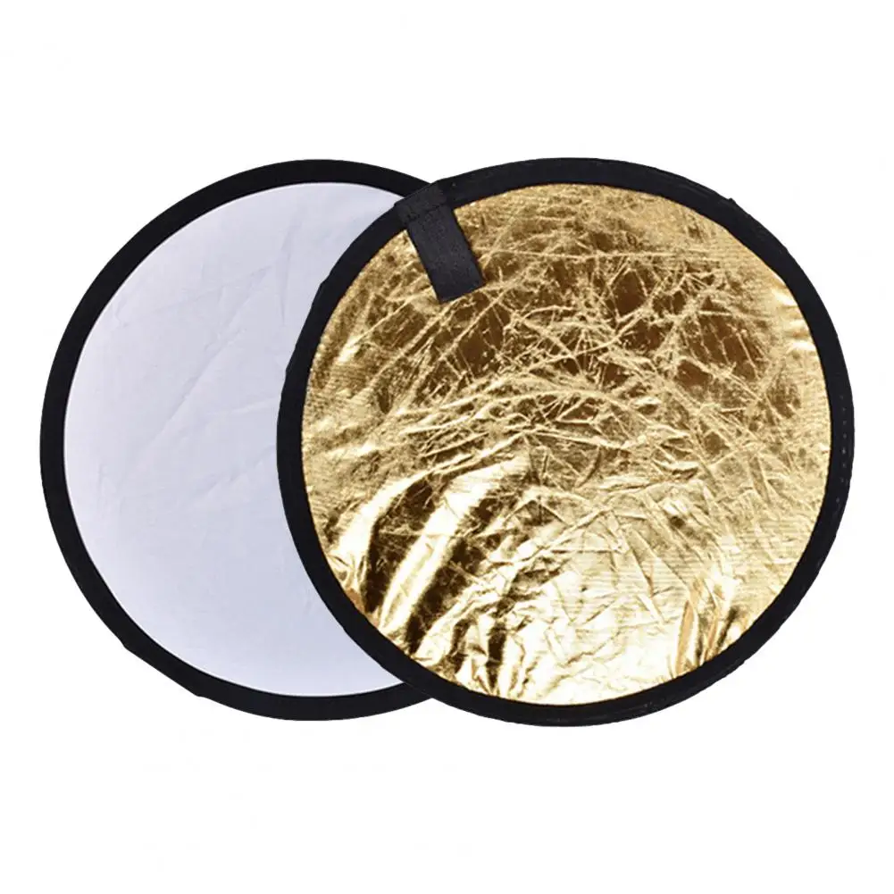 Photography Reflector Reflective Coat Compact Foldable Round Reflector Durable Two-in-one Photography Light Board for Easy Carrying Live
