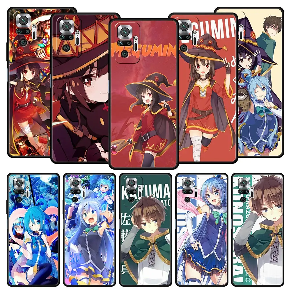 Capa de silicone para celular, capa de silicone de anime konosuba megumin  para xiaomi redmi note 10 10s 9 9c 9s pro max 9t 8t 8 7 6 5 pro 5a 4x 4 -  AliExpress