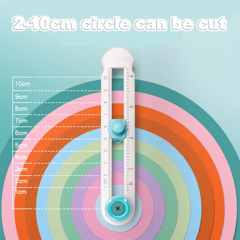 

Simple Plastic Round Cutting Knife Model Compass Circle Circular Cutter for Paper Scrapbooking Cards Cutting Tools