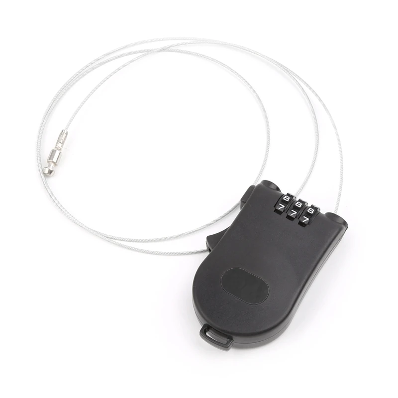 Retractable Wire Rope Password Lock Combination Coded Locker Outdoor Keyed Padlock wire rope lock