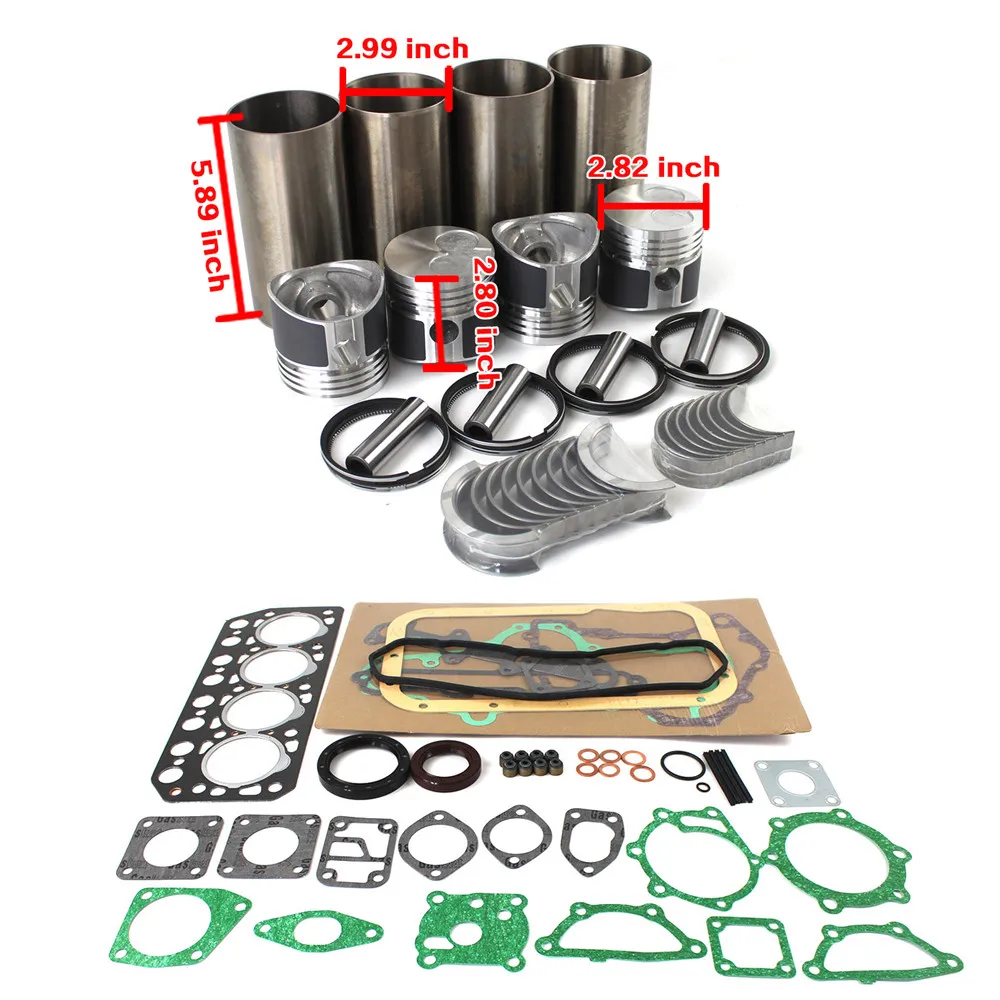 K4DEngineOverhaulRebuildKitWHeadGasketPistionBearingFor