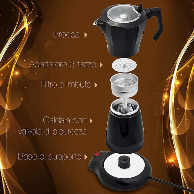 Cafetera Eléctrica De Aluminio Para El Hogar, Cafetera Italiana De 220v,  480w, 300ml, Rápida Y Cómoda - De Café Y Moka Ollas - AliExpress