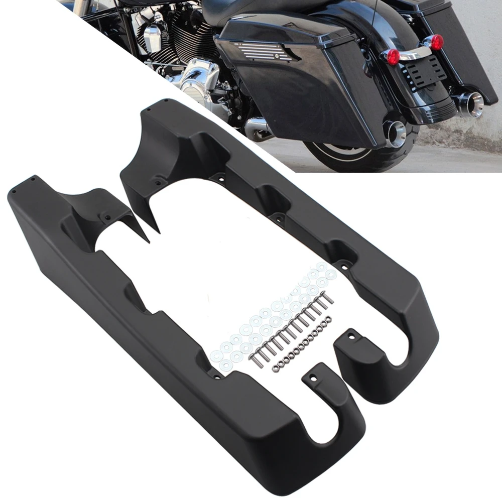 

Motorcycle Hard Stretched Saddle Bag Extensions For Harley Touring Road King Street Glide Electra Glid Ultra Limited CVO 1994-22