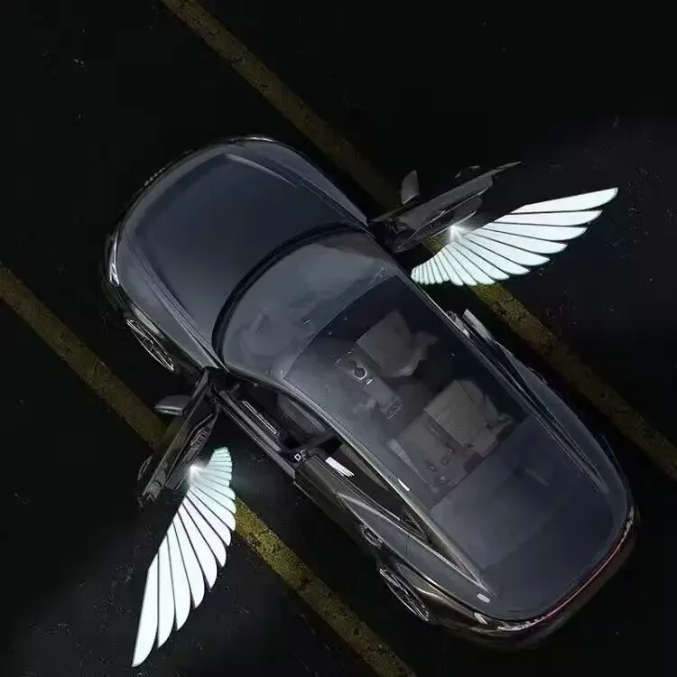 For All Cars Courtesy Lights &Angel Wings Spotlight Universal Fit For Car Door W