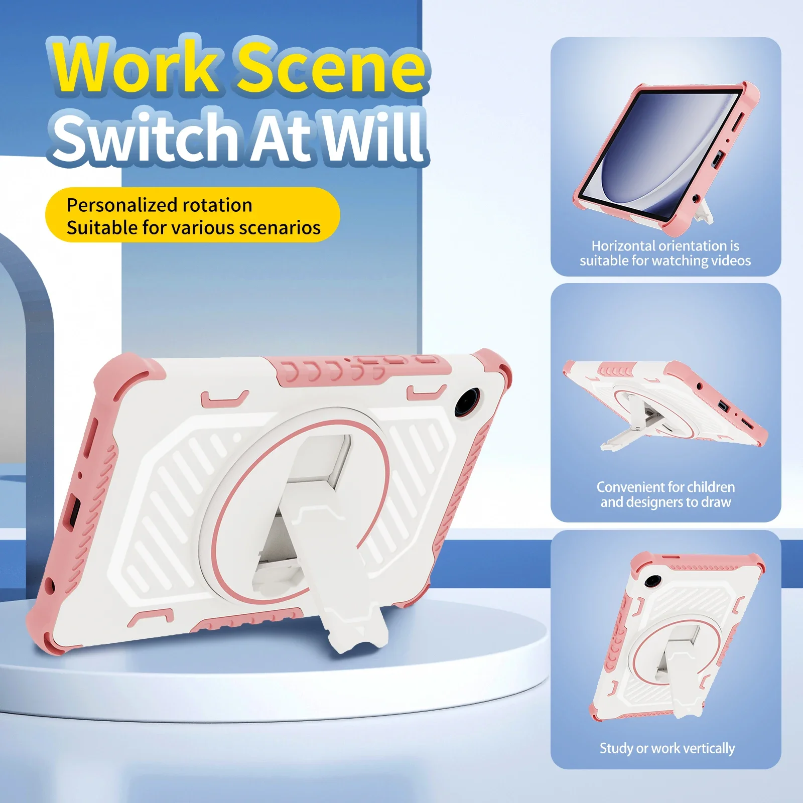 Universal Tablet Stand Cover with Enhanced Protection and Adjustable Viewing Angles