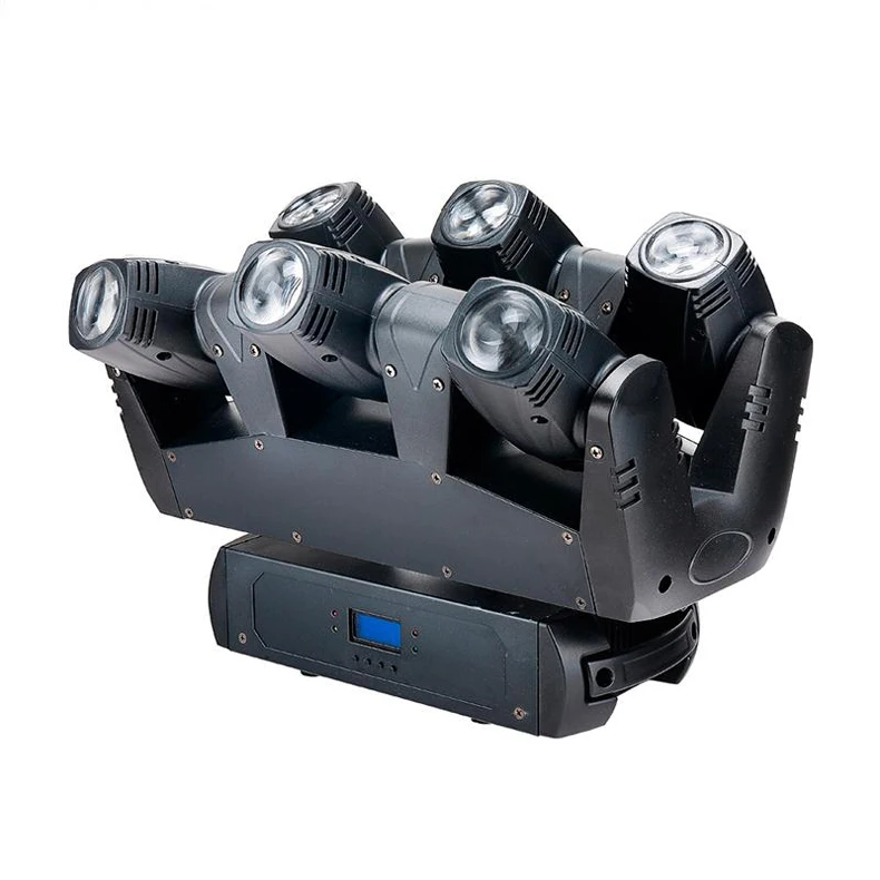 

2019 hot sale Six Eyes Mini Spiders Moving head 10W RGBW LED Stage Sharpy Beam Moving Head Light For Disco