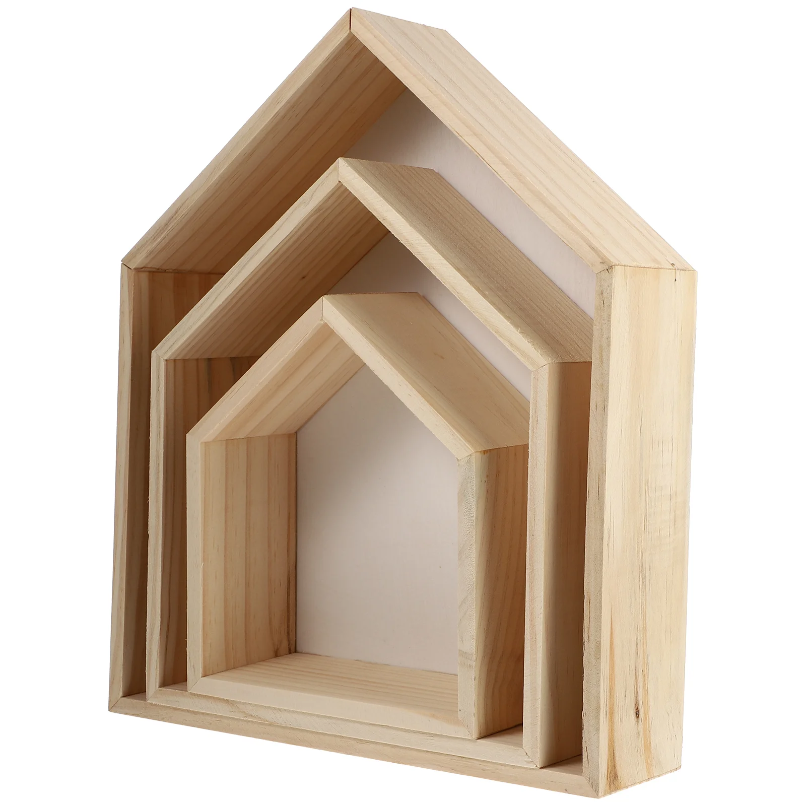 

Vosarea Home Decor Locker Shelf Wall Wood Shadow Box Rustic Display Floating Shelves Farmhouse Wooden Figures Shot